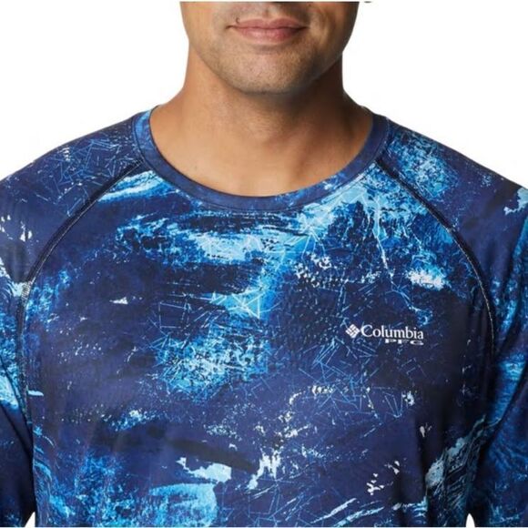 COLUMBIA PFG Mens Large Super Terminal Tackle Long Sleeve Shirt - Blue Multi - Picture 12 of 13